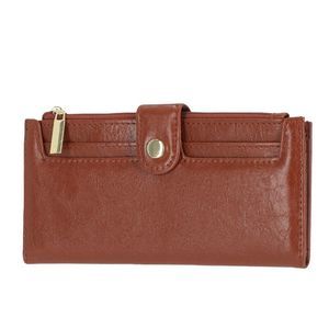 Time and Tru Suzy Slim Clutch Wallet Organizer Brown NEW